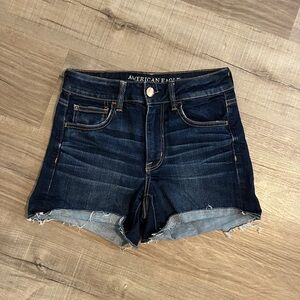 American Eagle Outfitters Women's Deep Indigo Jean Shorts